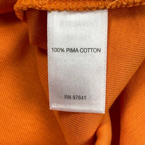 J Jill Top Womens Large Orange 100% Pima Cotton Crew-neck Shirttail Tee - Picture 10 of 14